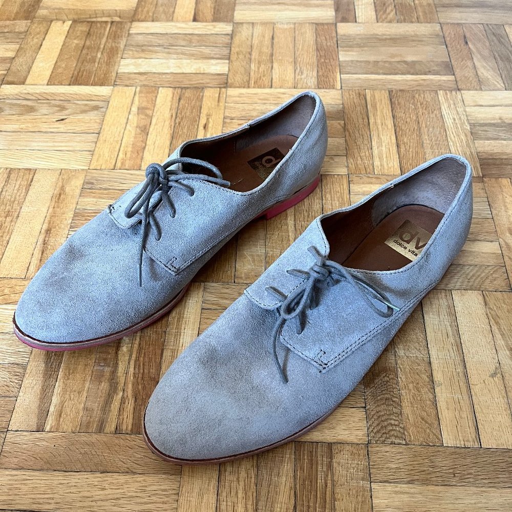 NEW Dolce Vita Grey Suede Oxfords Size 10